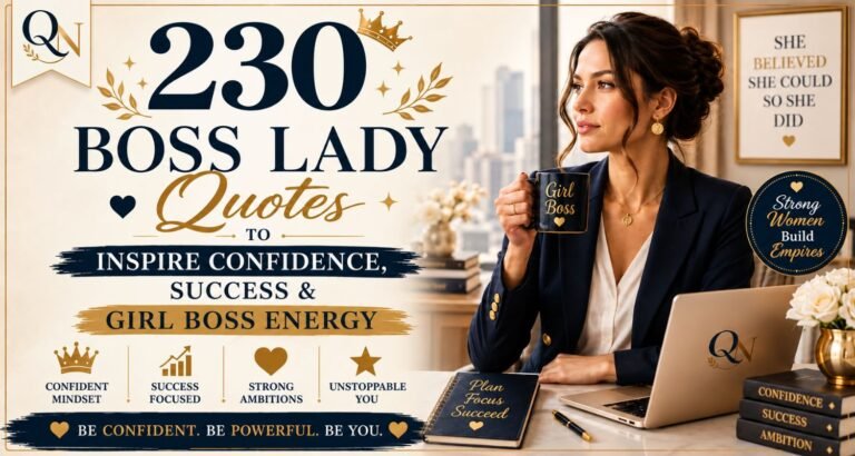 230 Boss Lady Quotes to Inspire Confidence Success & Girl Boss Energy
