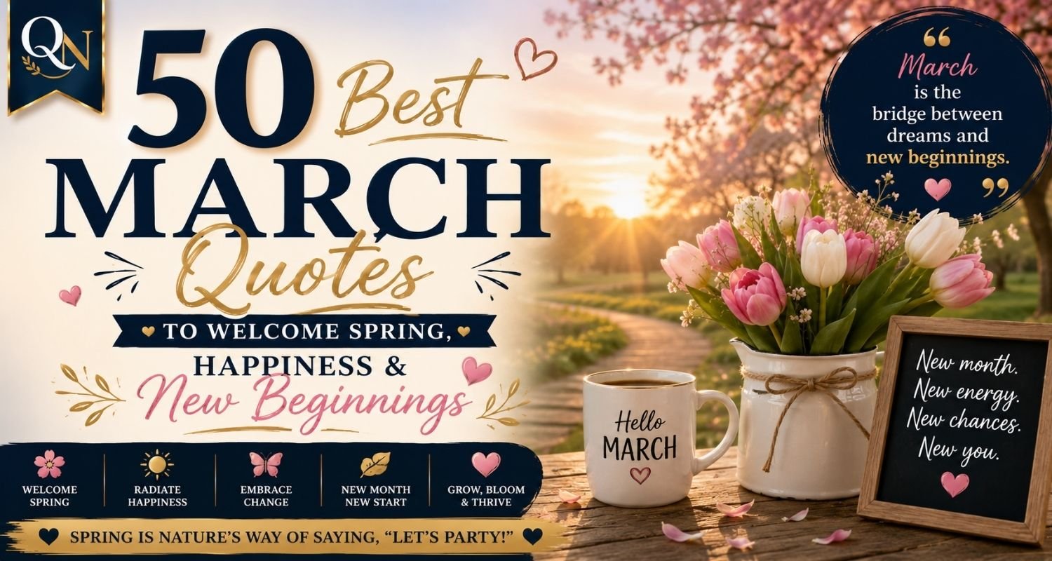 50 Best March Quotes to Welcome Spring, Happiness & New Beginnings