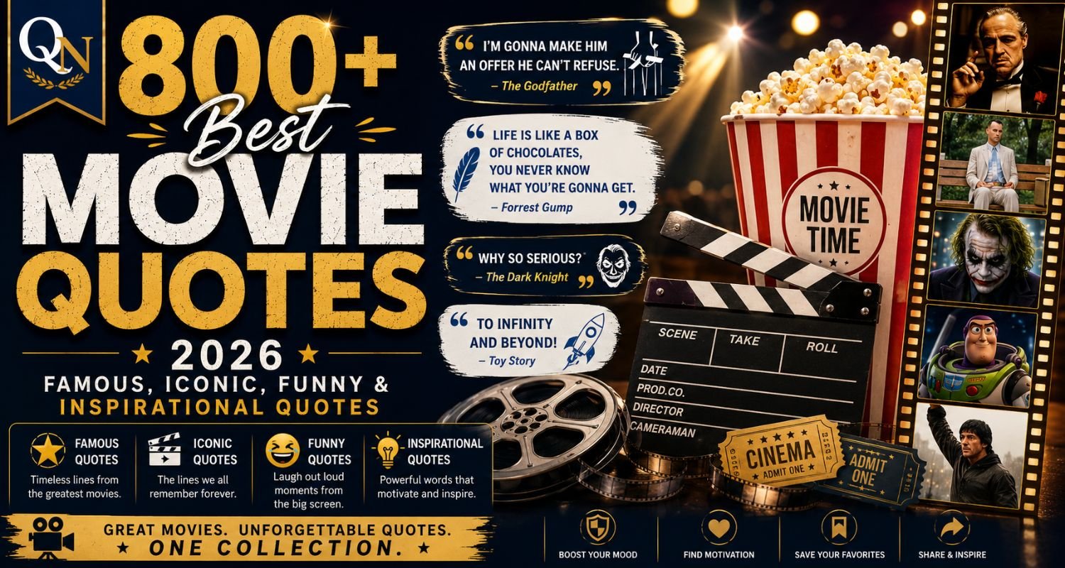 800+ Best Movie Quotes 2026 Famous, Iconic, Funny Inspirational Quotes