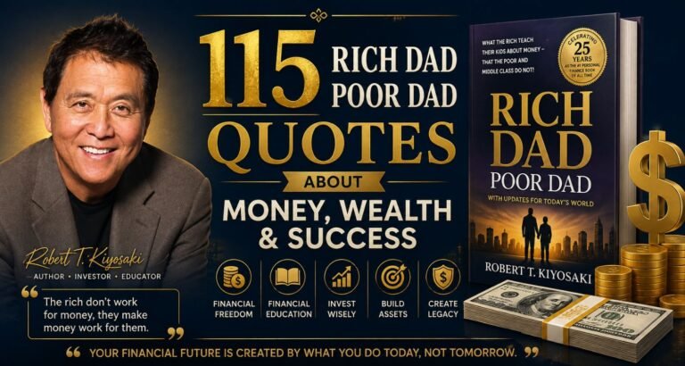115 Rich Dad Poor Dad Quotes About Money, Wealth & Success