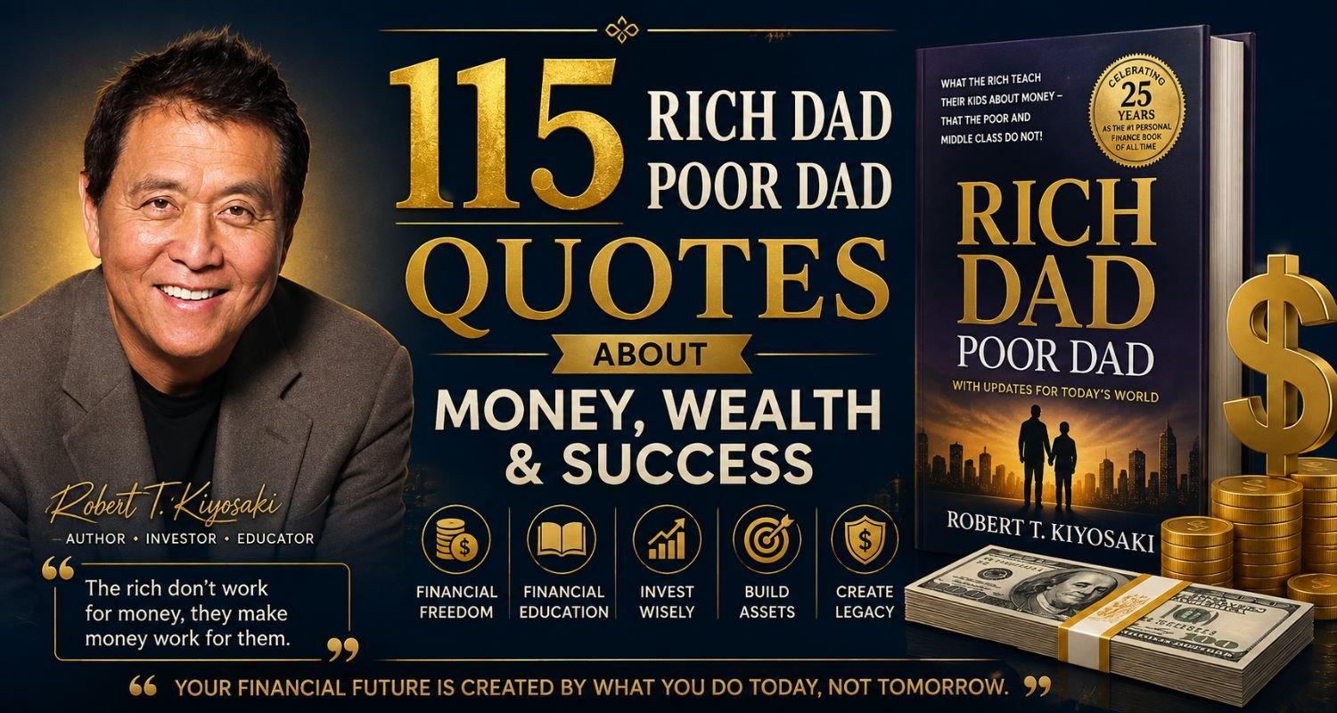 115 Rich Dad Poor Dad Quotes About Money, Wealth & Success