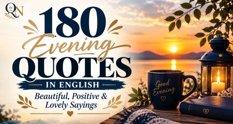 180 Evening Quotes in English: Beautiful, Positive & Lovely Sayings